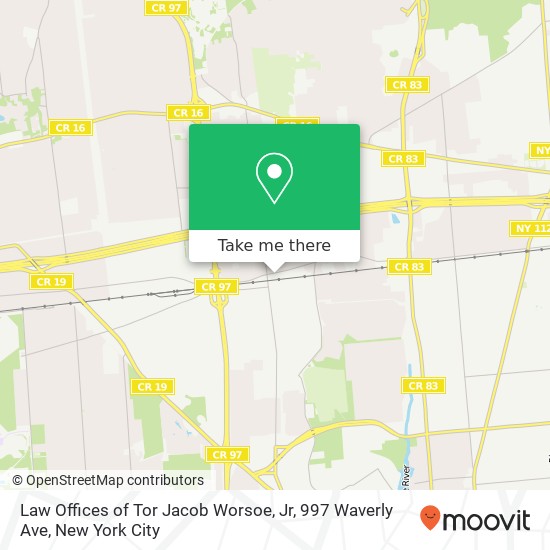 Law Offices of Tor Jacob Worsoe, Jr, 997 Waverly Ave map