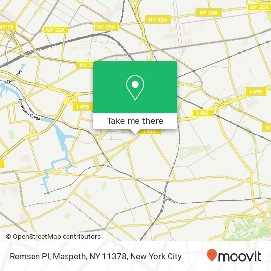 Mapa de Remsen Pl, Maspeth, NY 11378