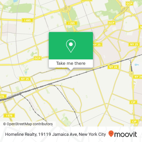 Mapa de Homeline Realty, 19119 Jamaica Ave