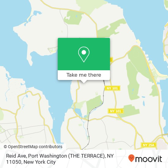Mapa de Reid Ave, Port Washington (THE TERRACE), NY 11050