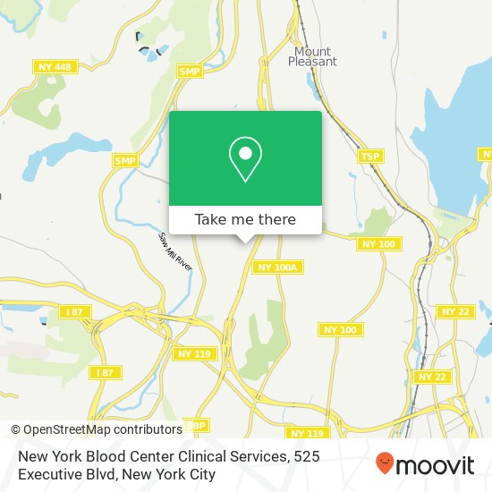 New York Blood Center Clinical Services, 525 Executive Blvd map