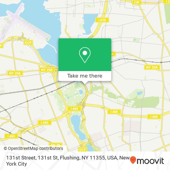 131st Street, 131st St, Flushing, NY 11355, USA map