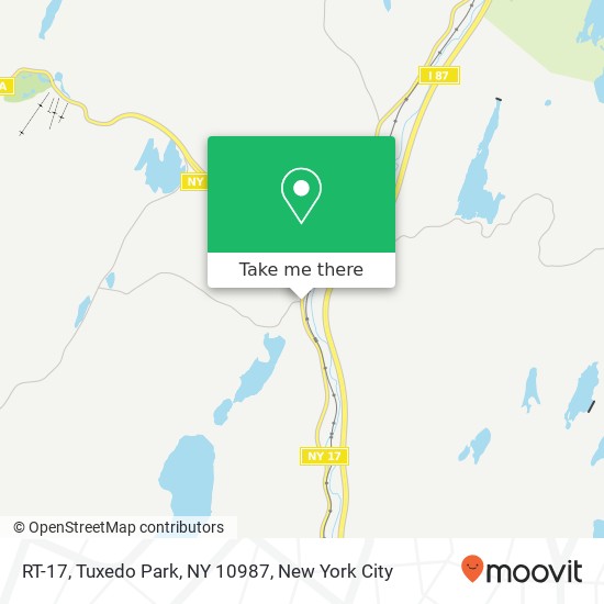 Mapa de RT-17, Tuxedo Park, NY 10987