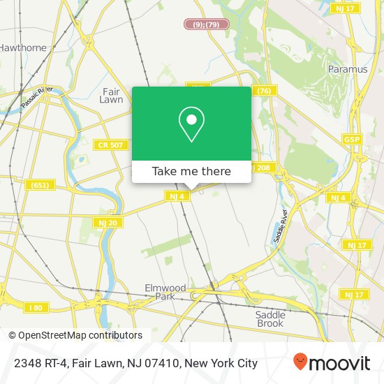 Mapa de 2348 RT-4, Fair Lawn, NJ 07410