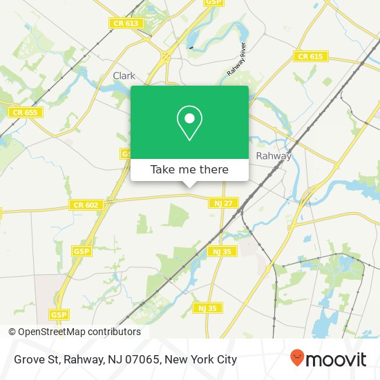 Mapa de Grove St, Rahway, NJ 07065