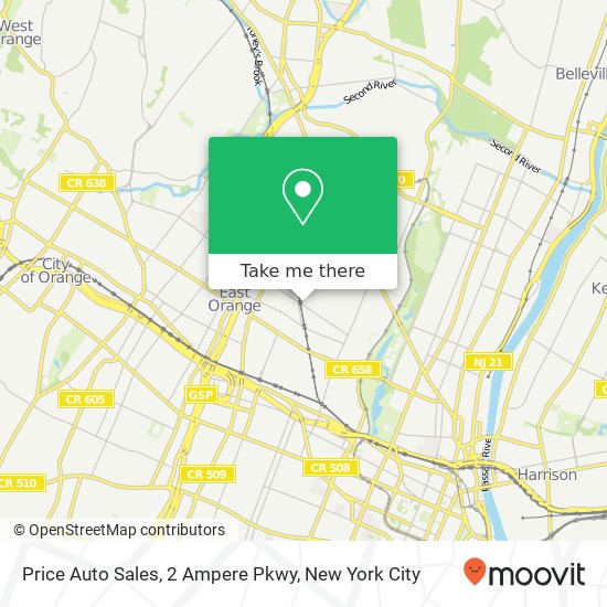 Price Auto Sales, 2 Ampere Pkwy map