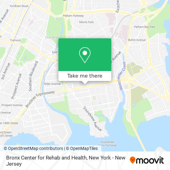 Bronx Center for Rehab and Health map