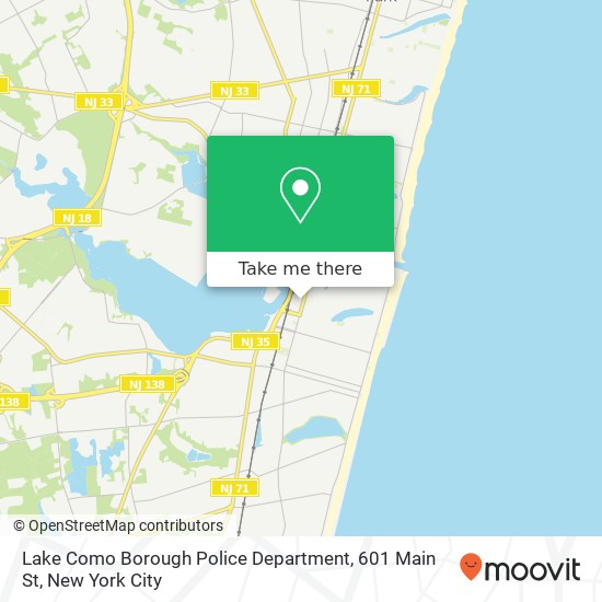 Lake Como Borough Police Department, 601 Main St map
