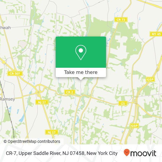 Mapa de CR-7, Upper Saddle River, NJ 07458