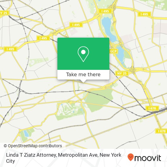 Mapa de Linda T Ziatz Attorney, Metropolitan Ave