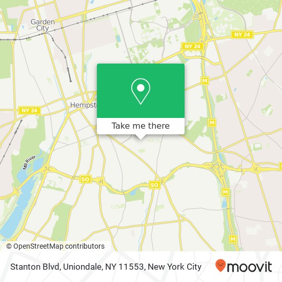 Mapa de Stanton Blvd, Uniondale, NY 11553