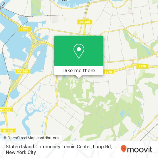 Staten Island Community Tennis Center, Loop Rd map