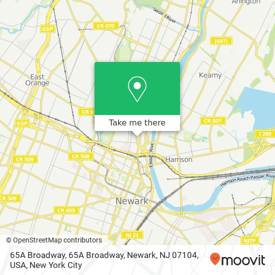 65A Broadway, 65A Broadway, Newark, NJ 07104, USA map