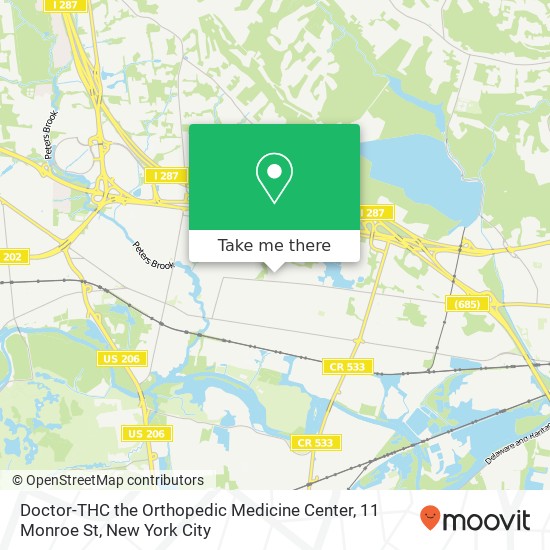 Mapa de Doctor-THC the Orthopedic Medicine Center, 11 Monroe St