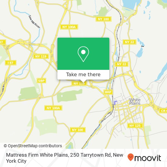 Mattress Firm White Plains, 250 Tarrytown Rd map