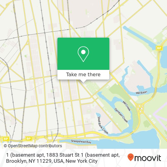 1 (basement apt, 1883 Stuart St 1 (basement apt, Brooklyn, NY 11229, USA map