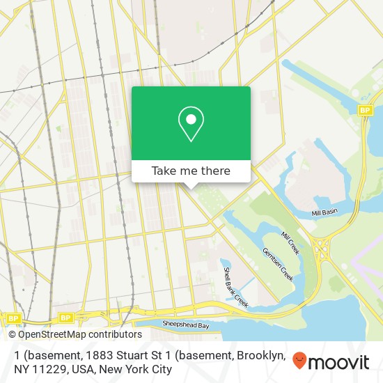 1 (basement, 1883 Stuart St 1 (basement, Brooklyn, NY 11229, USA map