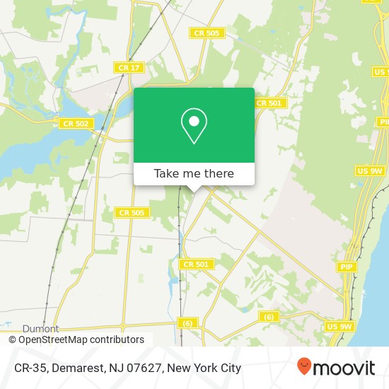 Mapa de CR-35, Demarest, NJ 07627