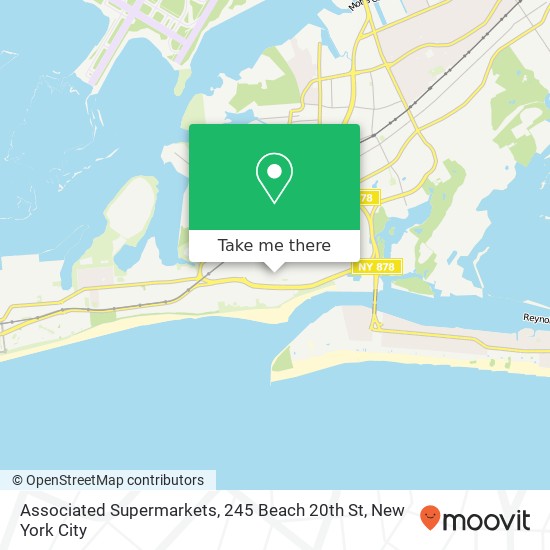 Mapa de Associated Supermarkets, 245 Beach 20th St