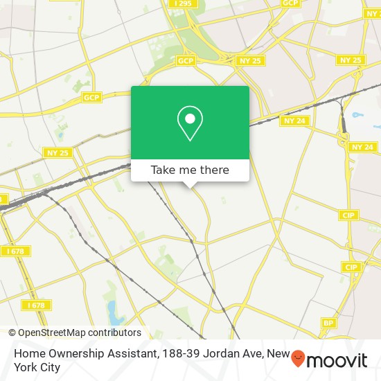 Mapa de Home Ownership Assistant, 188-39 Jordan Ave