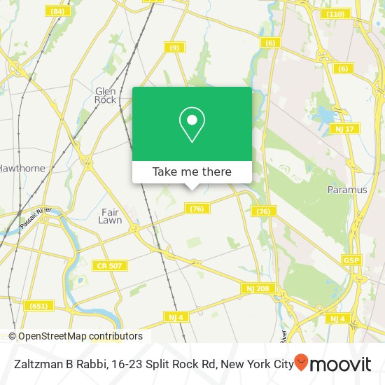 Zaltzman B Rabbi, 16-23 Split Rock Rd map