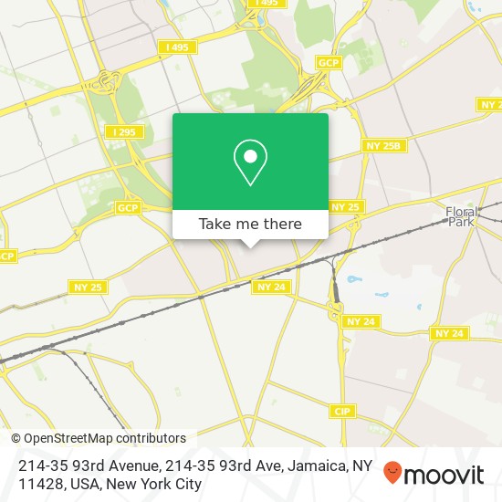 Mapa de 214-35 93rd Avenue, 214-35 93rd Ave, Jamaica, NY 11428, USA