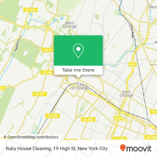 Mapa de Ruby House Cleaning, 19 High St