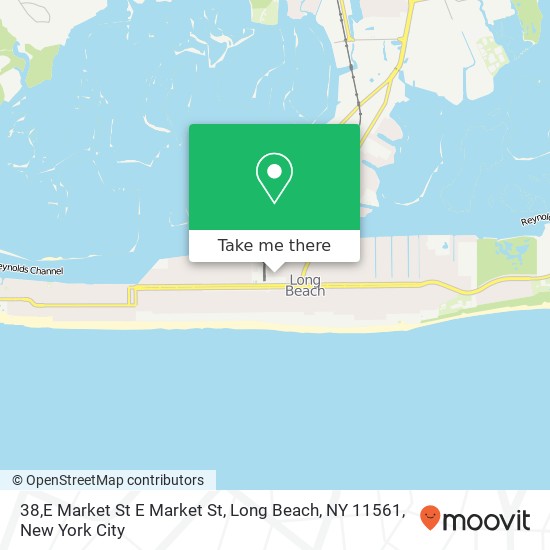 Mapa de 38,E Market St E Market St, Long Beach, NY 11561
