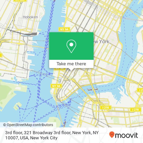 Mapa de 3rd floor, 321 Broadway 3rd floor, New York, NY 10007, USA