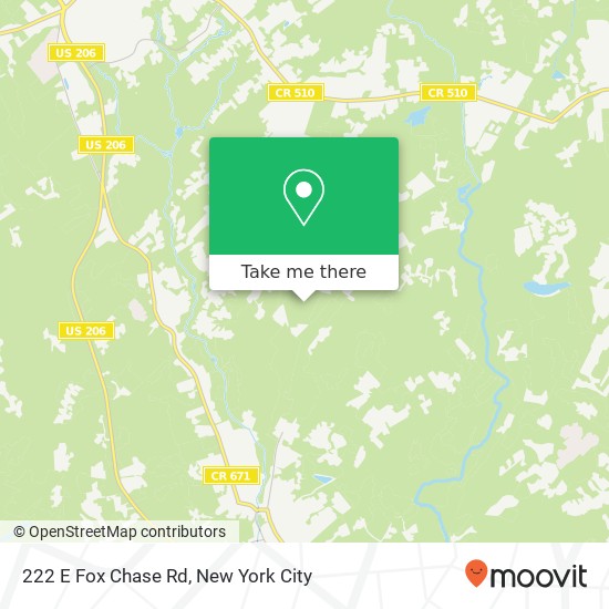 Mapa de 222 E Fox Chase Rd, Chester, NJ 07930