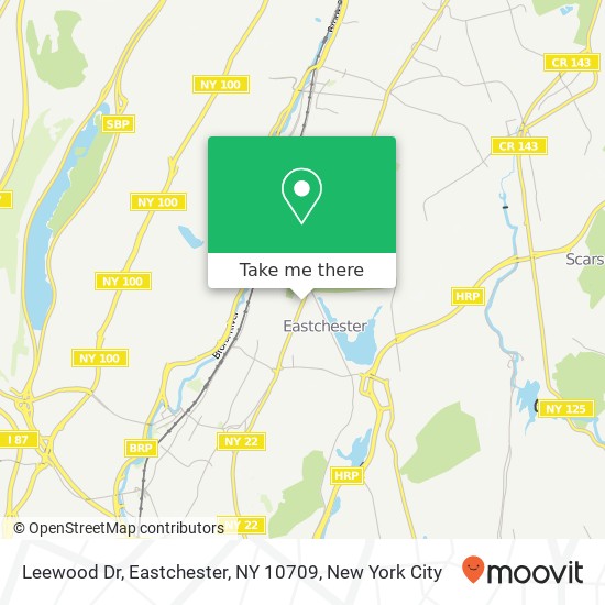 Mapa de Leewood Dr, Eastchester, NY 10709