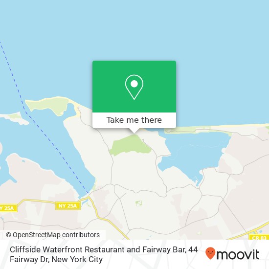 Mapa de Cliffside Waterfront Restaurant and Fairway Bar, 44 Fairway Dr