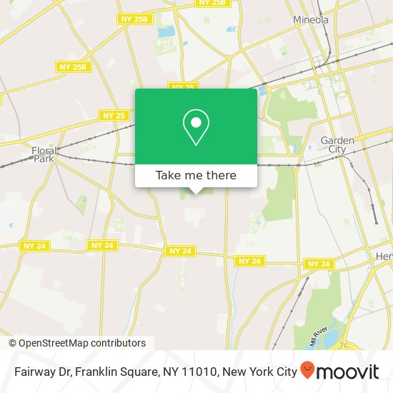 Mapa de Fairway Dr, Franklin Square, NY 11010