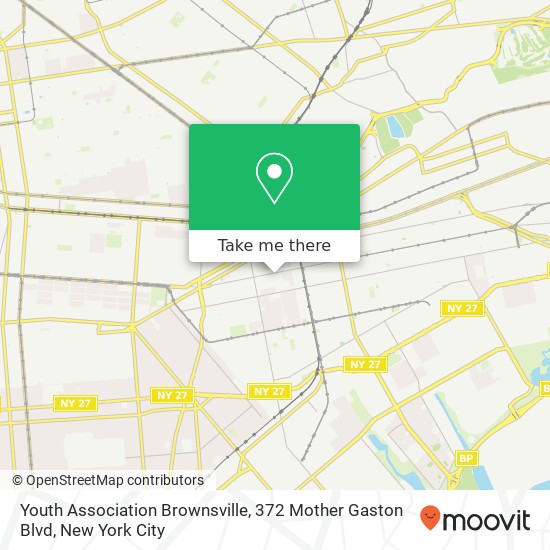 Mapa de Youth Association Brownsville, 372 Mother Gaston Blvd