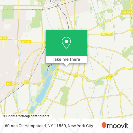 Mapa de 60 Ash Ct, Hempstead, NY 11550