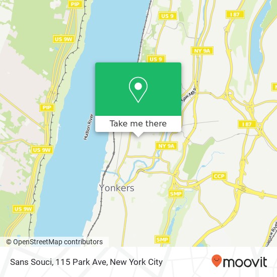 Mapa de Sans Souci, 115 Park Ave