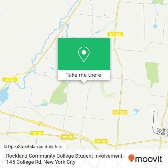 Rockland Community College Student Involvement, 145 College Rd map
