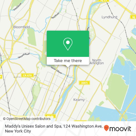 Maddy's Unisex Salon and Spa, 124 Washington Ave map