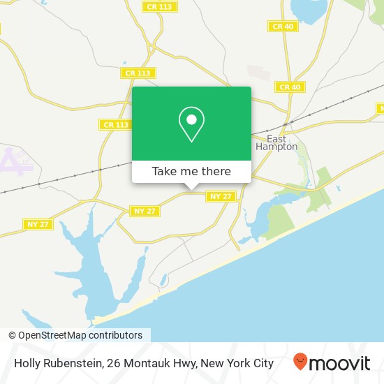 Mapa de Holly Rubenstein, 26 Montauk Hwy
