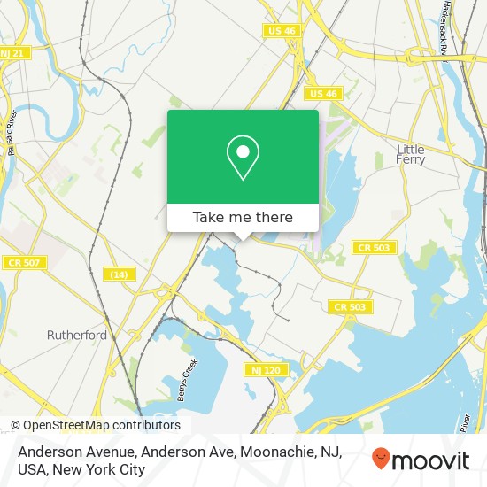 Anderson Avenue, Anderson Ave, Moonachie, NJ, USA map