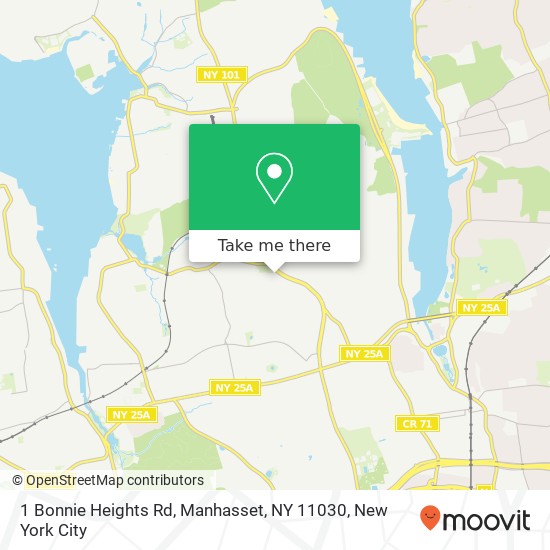 Mapa de 1 Bonnie Heights Rd, Manhasset, NY 11030