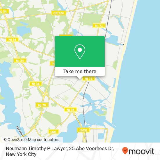 Neumann Timothy P Lawyer, 25 Abe Voorhees Dr map