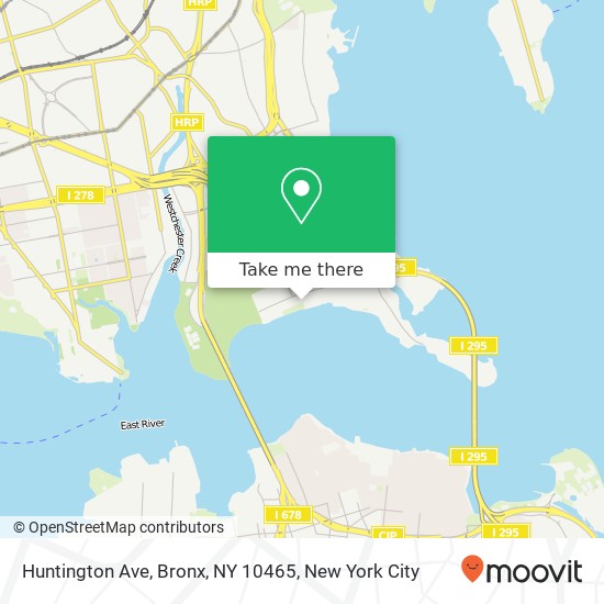 Mapa de Huntington Ave, Bronx, NY 10465