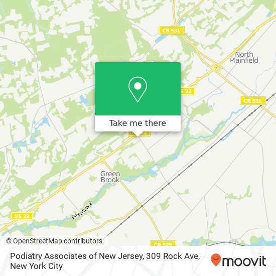 Mapa de Podiatry Associates of New Jersey, 309 Rock Ave