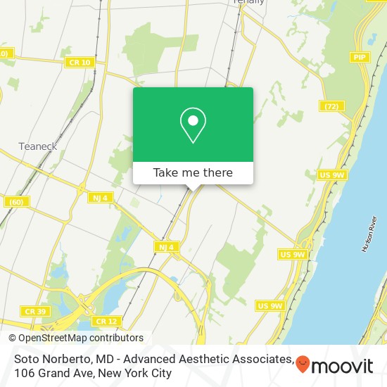 Mapa de Soto Norberto, MD - Advanced Aesthetic Associates, 106 Grand Ave