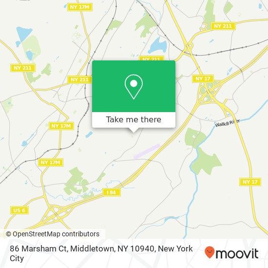 Mapa de 86 Marsham Ct, Middletown, NY 10940