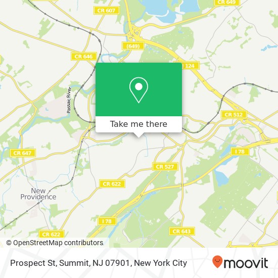 Mapa de Prospect St, Summit, NJ 07901