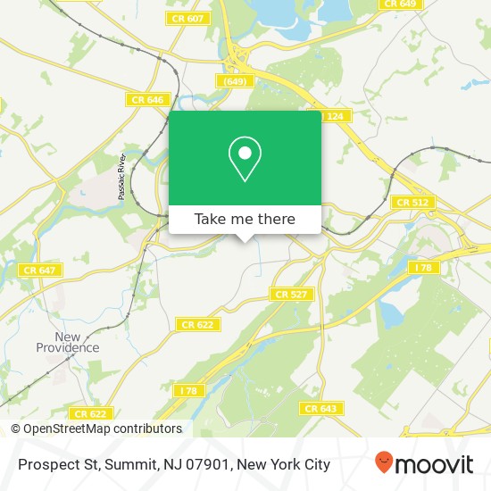 Prospect St, Summit, NJ 07901 map