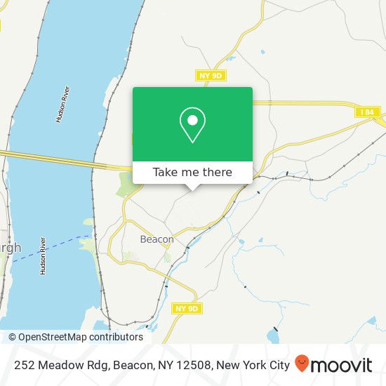 Mapa de 252 Meadow Rdg, Beacon, NY 12508