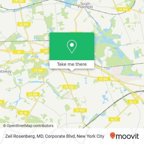 Zeil Rosenberg, MD, Corporate Blvd map